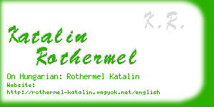 katalin rothermel business card